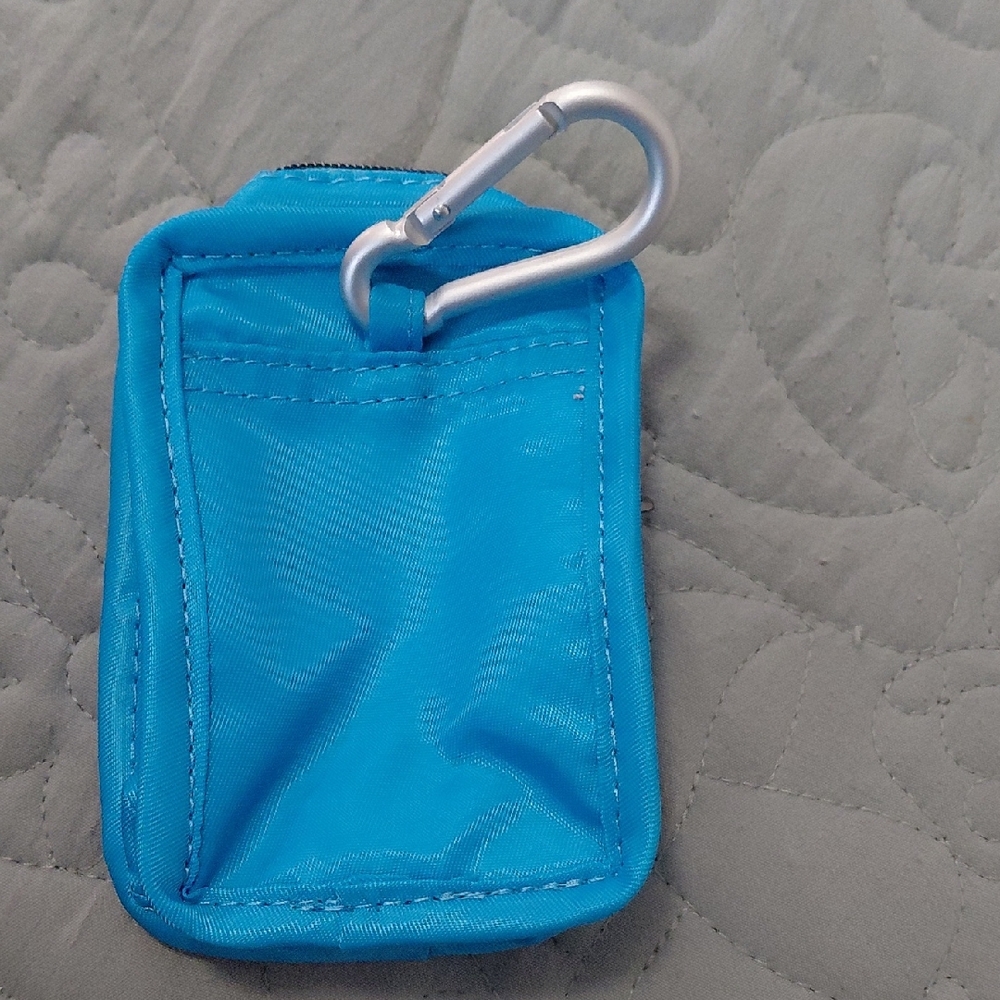 Blue Mini Pouch with Carabiner